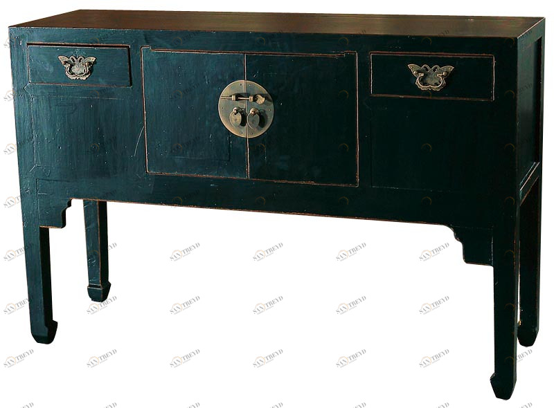 Консоль черная с ящиками и полками "Ти-чжо" ДОМАШНЯЯ ОБСТАНОВКА  017351 Черный Santreyd 