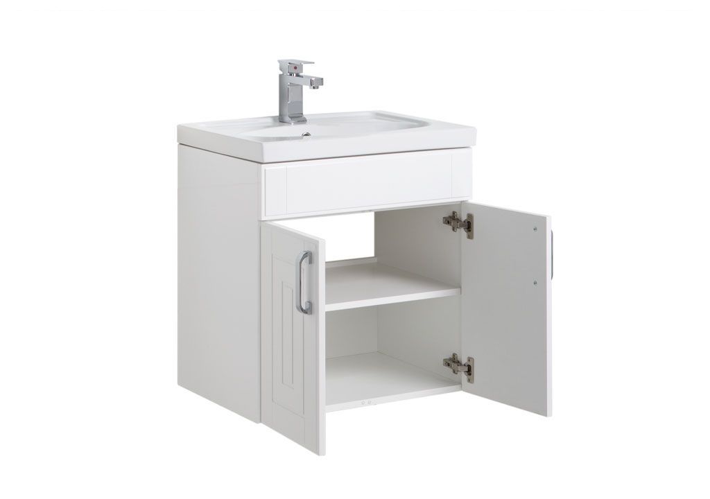 Тумба под раковину Aquanet Рондо 60 белый (2 дверцы) sun-id-275433 - Вид №1
