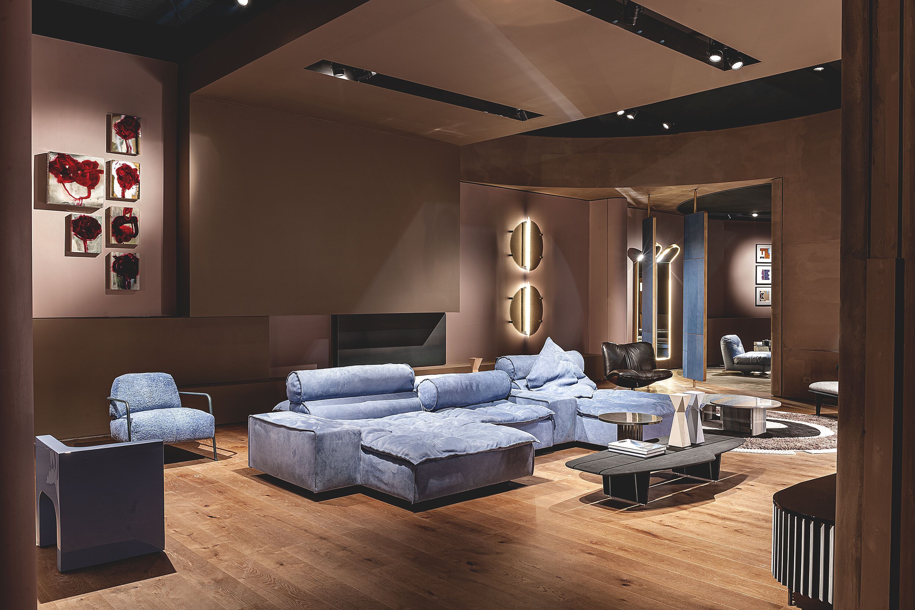 Кожаный модульный диван Baxter Miami Soft ARCH-00053774 - Вид №14