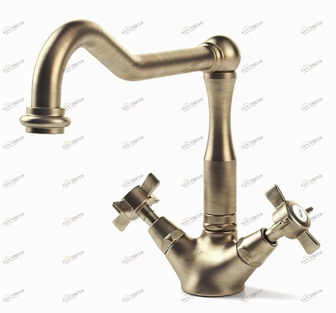 Officine Gullo Смеситель для кухни из латуни с 1 отверстием и поворотным изливом sun-id-1372587