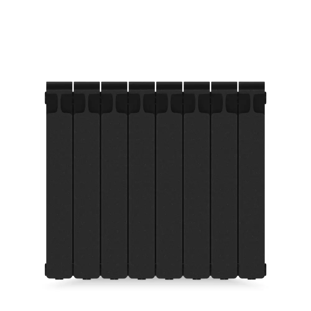 Радиатор секционный Rifar Monolit M50008RAL9005 500/100 8 секций боковое подключение биметалл черный 82560797 STLM-2144999 - Вид №4