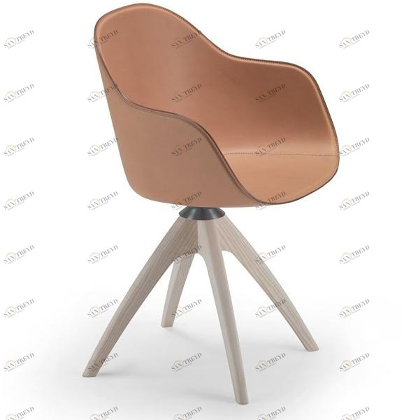 Alias Кожаное кресло с подлокотниками New lady 07b