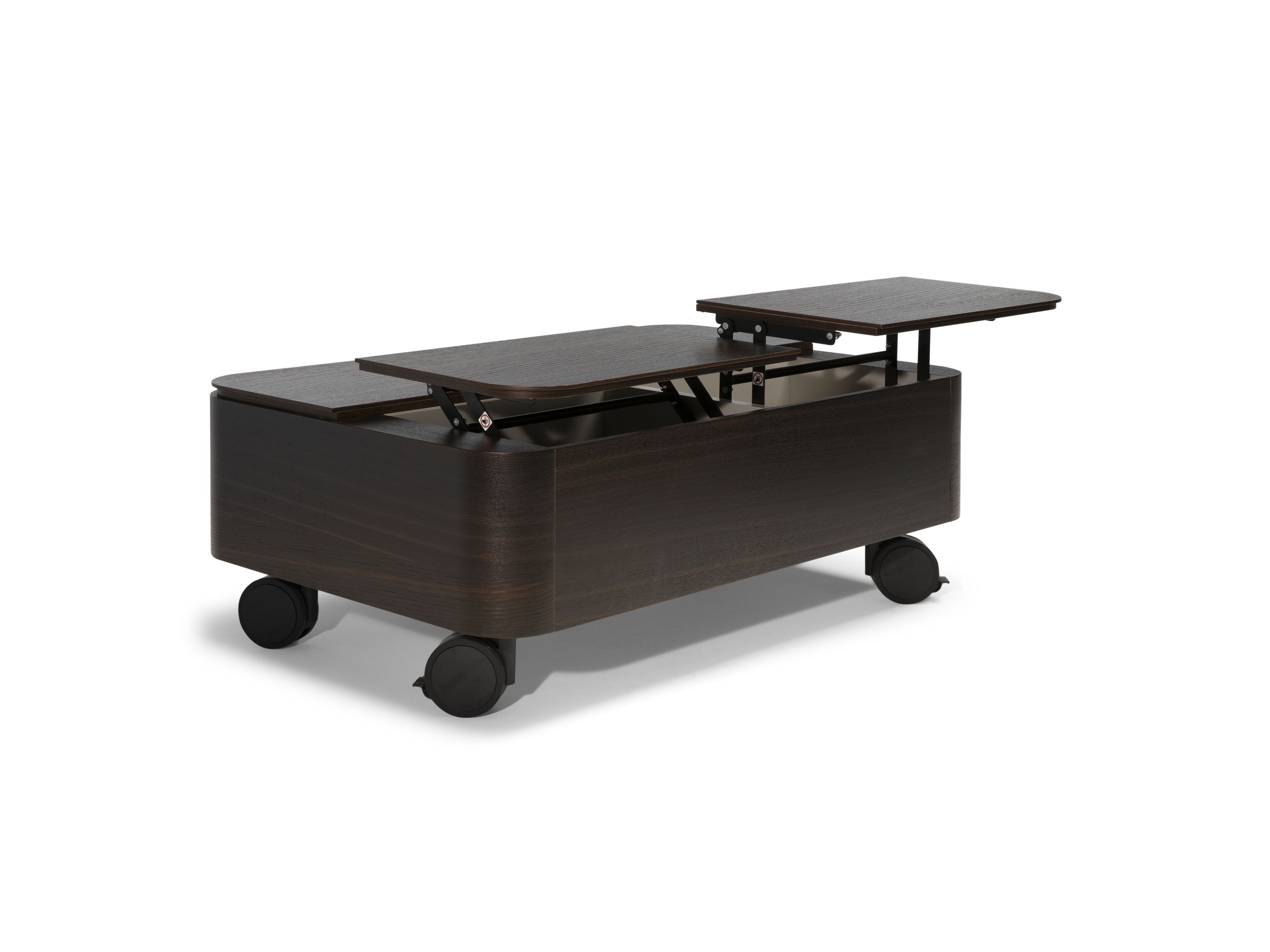 Деревянный журнальный столик с колесами и отсеком для хранения Natuzzi Italia SQUARE ARCH-00091390 - Вид №6