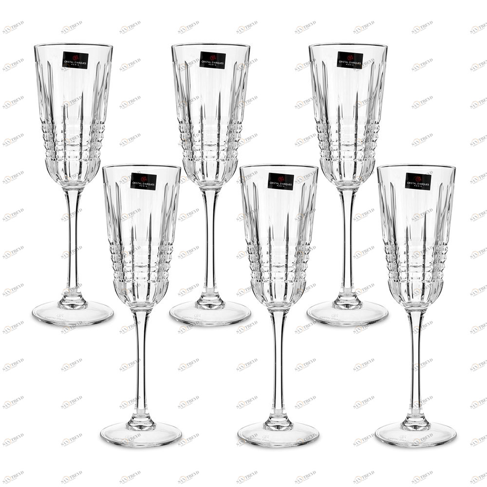 Бокал для шампанского 6 шт 170 мл прозрачные Rendez-Vous CRISTAL D ARQUES ДИЗАЙНЕРСКИЕ 00-3952012 Прозрачный 