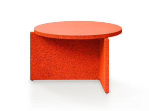 Круглый журнальный столик из анодированного алюминия