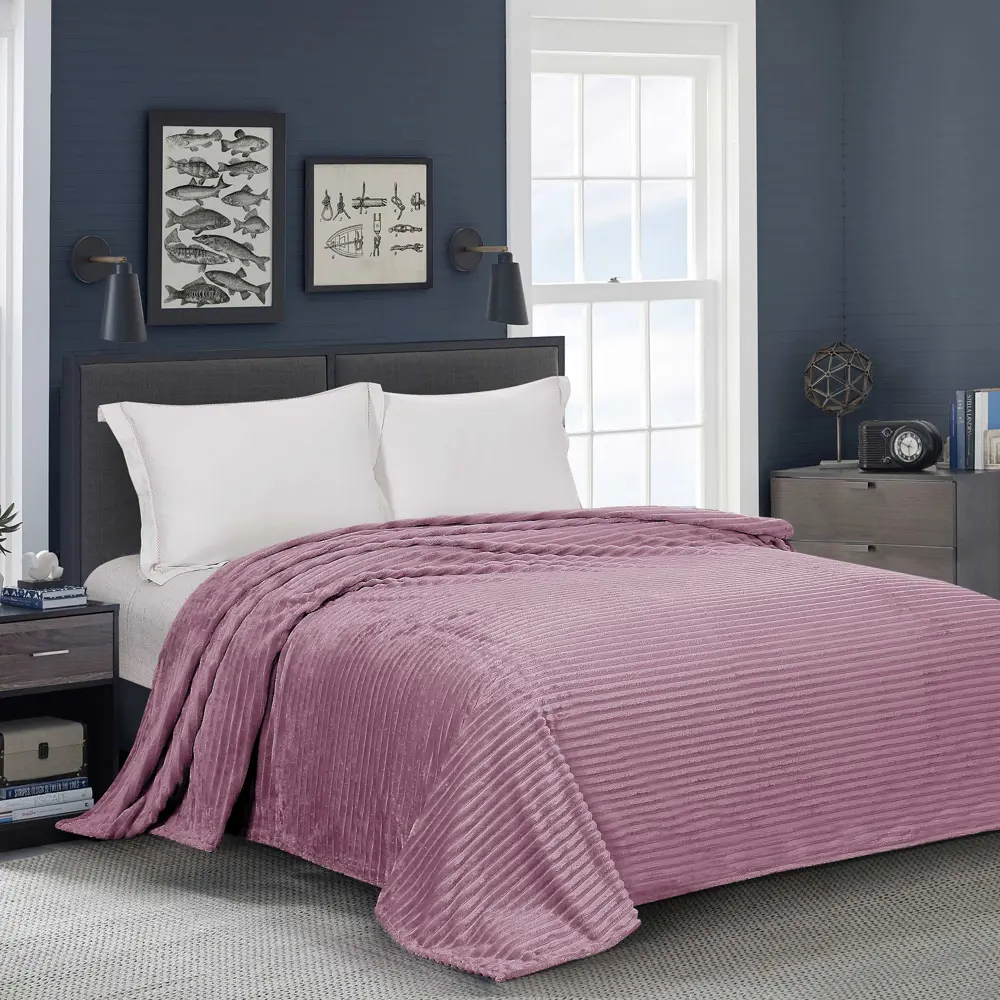 Плед Time 150х200 см велсофт цвет пудра СТОЛИЦА ТЕКСТИЛЯ STLM-2039823 - Вид №4