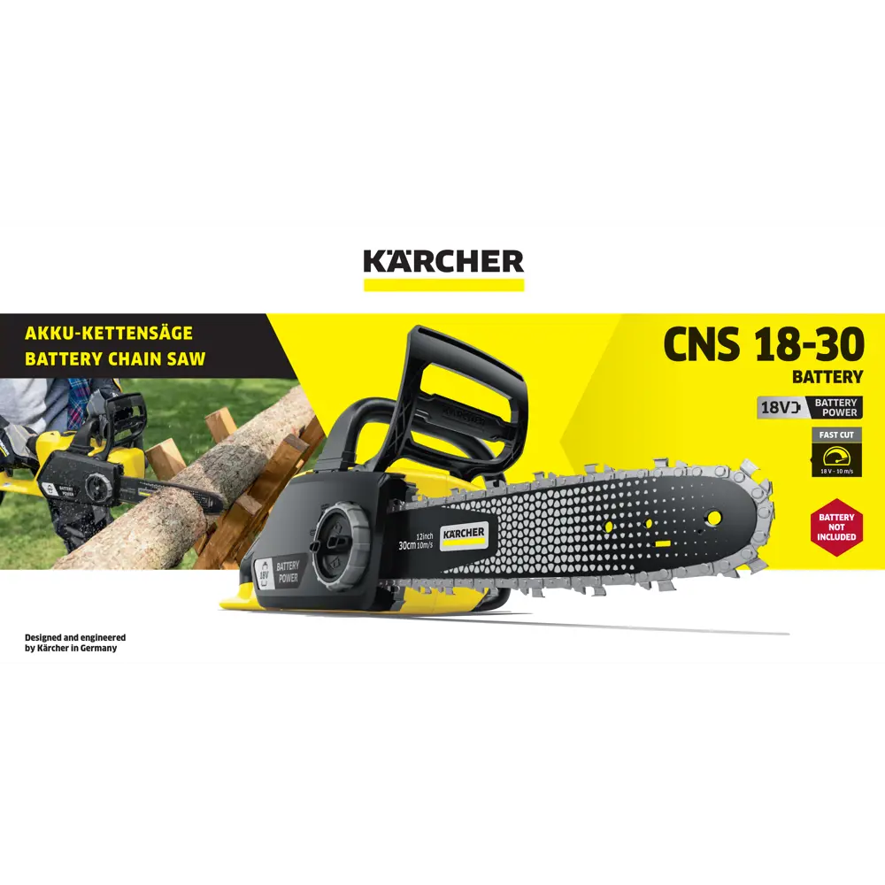 Пила аккумуляторная Karcher CNS 18-30 Battery 18 В 30 см АКБ и ЗУ не в комплекте 82541745 STLM-2122387  - Вид №2