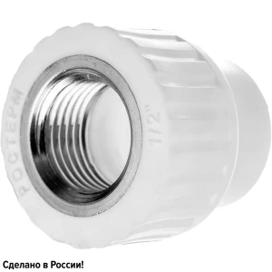 Муфта комбинированная Ростерм 1/2"x20 мм ВР полипропилен 82185529 STLM-2036534