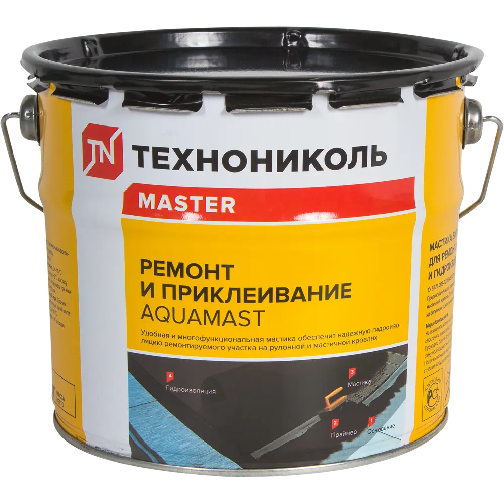ТЕХНОНИКОЛЬ AquaMast - битумная мастика для ремонта кровли 3 кг 13894269 Aquamast ремонт и приклеивание STLM-0003907