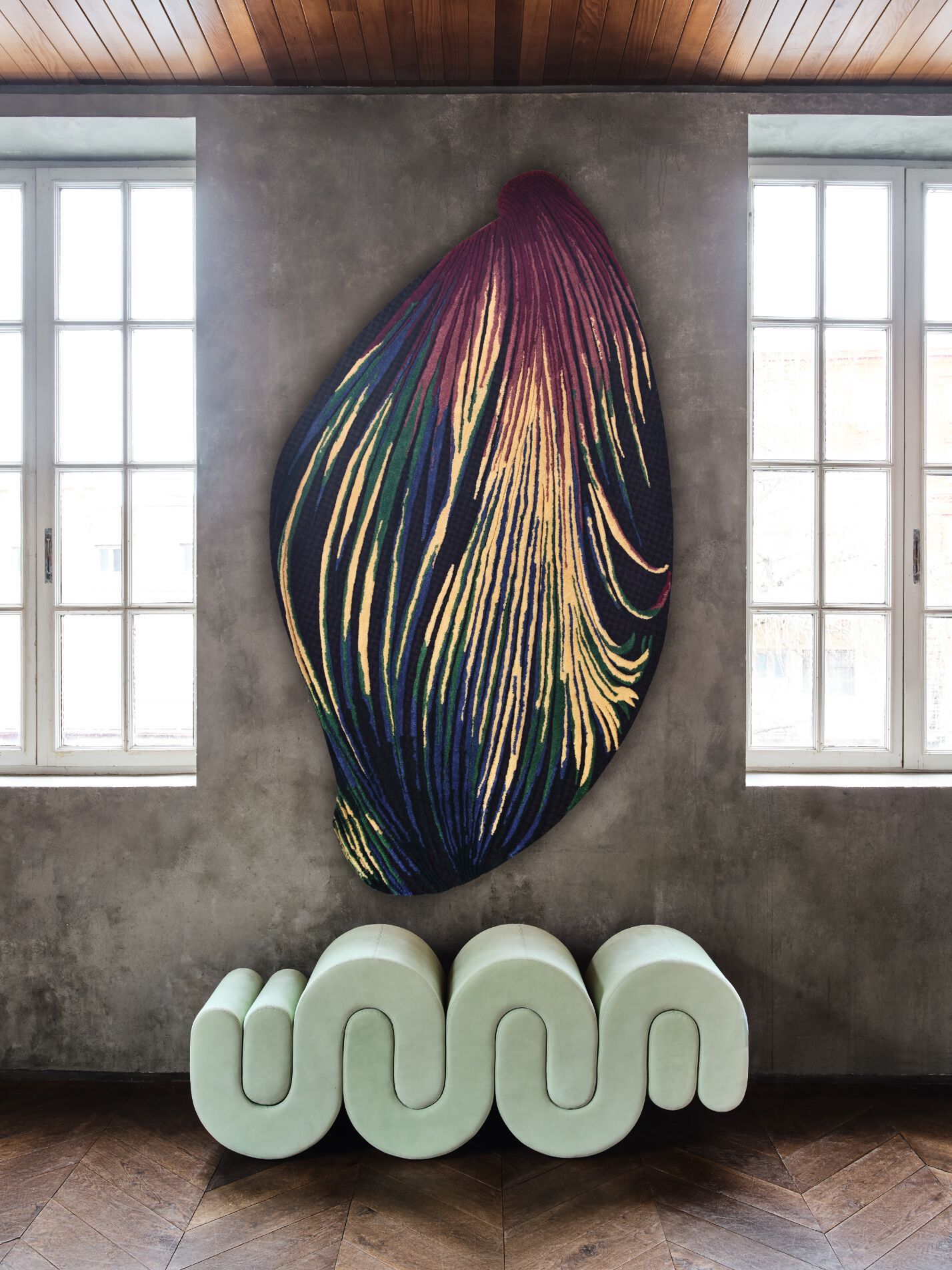 Изогнутый ковер ручной работы Tapis Rouge электрический ARCH-00091820 - Вид №5