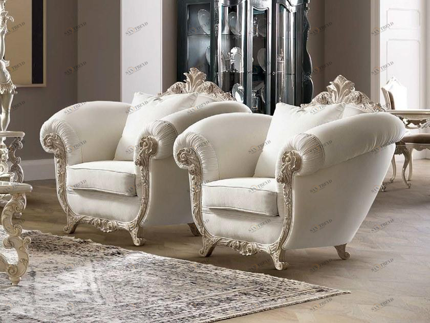 Andrea Fanfani Кресло с обивкой из ткани с подлокотниками Tornabuoni 745/p