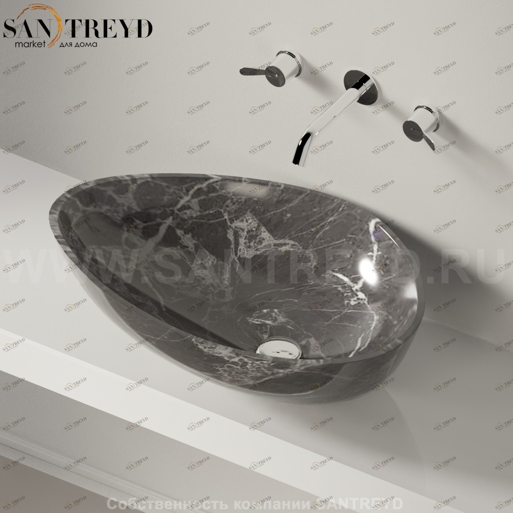 ACER1098LGC Накладная раковина на столешницу  овальная Agape 