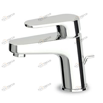 ZSN599 Смеситель для раковины, однорычажный, с аэратором, сливной слив 1 1/4 ", гибкие шланги. <br> Картридж с ограничителем расхода и температуры. Zucchetti Sun 