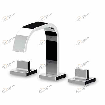 ZA5649 Смеситель для биде на 3 отверстия, слив 1 1/4 ", соединительные шланги. Zucchetti Aguablu 