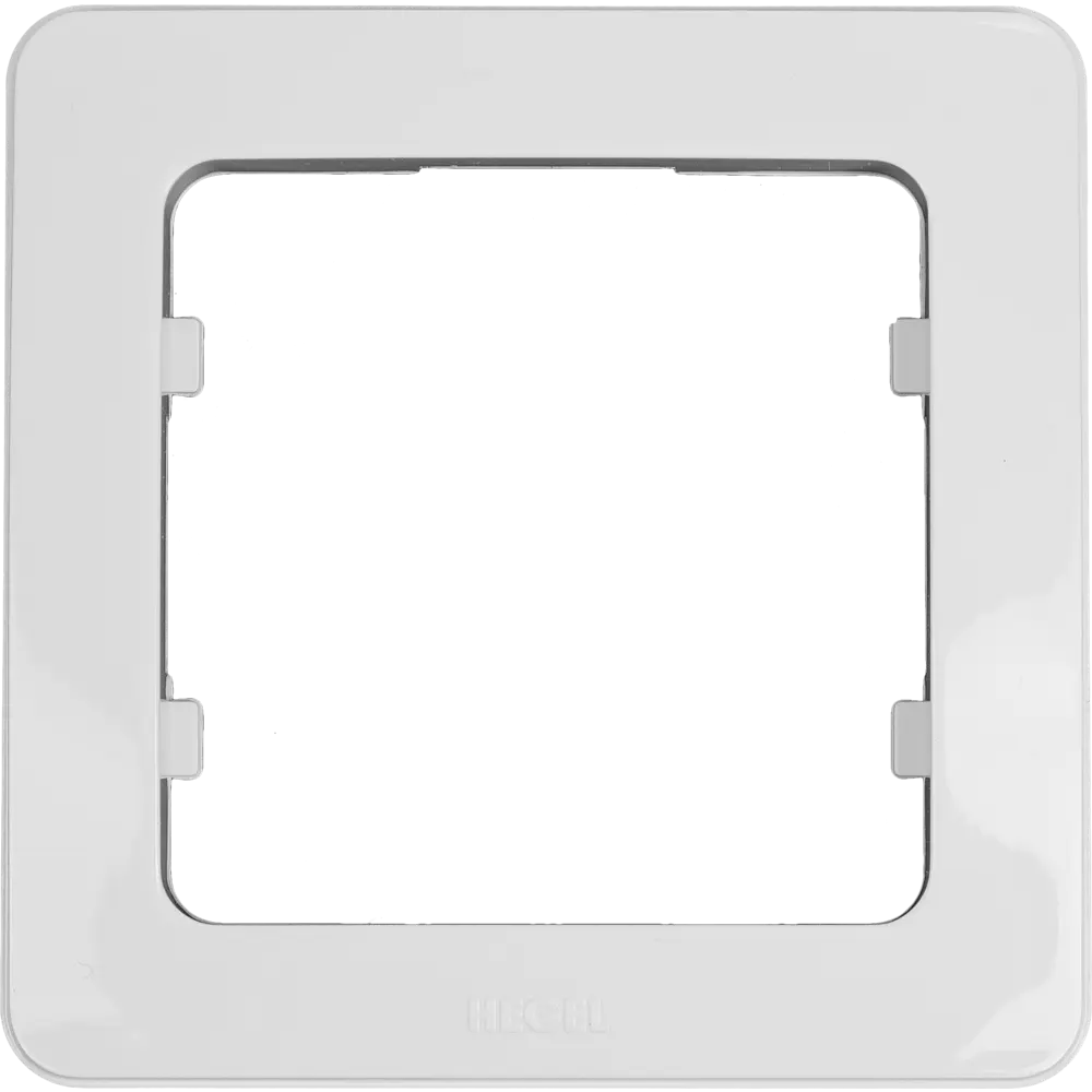 Рамка для розеток и выключателей Hegel 1 пост цвет белый STLM-2178221 - Вид №1
