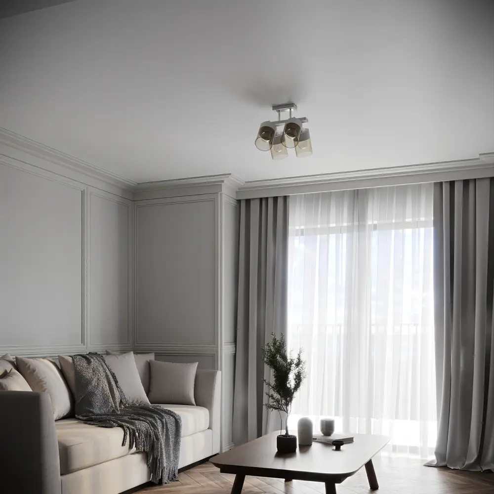 INSPIRE Amber — потолочная люстра с 4 стеклянными плафонами 85113377 STLM-0058954 - Вид №7