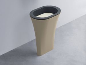 AMLA65-BA+AMPILO-TL+AMCOLO-AV Раковина Amedeo Ovale отдельностоящая cielo Enjoy + Amedeo