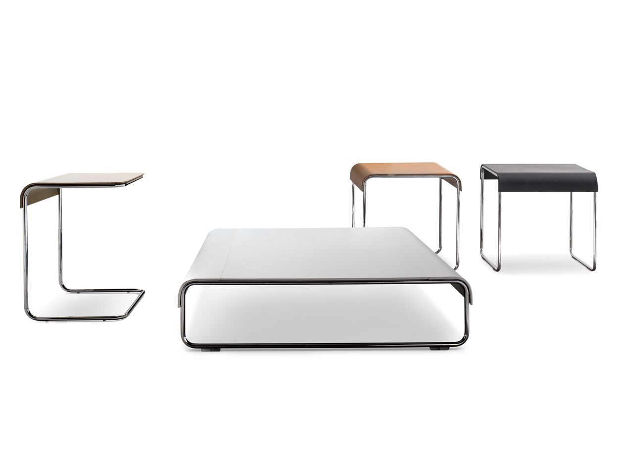 Высокий журнальный столик из стали и кожи i 4 Mariani Look ARCH-00063611 - Вид №1