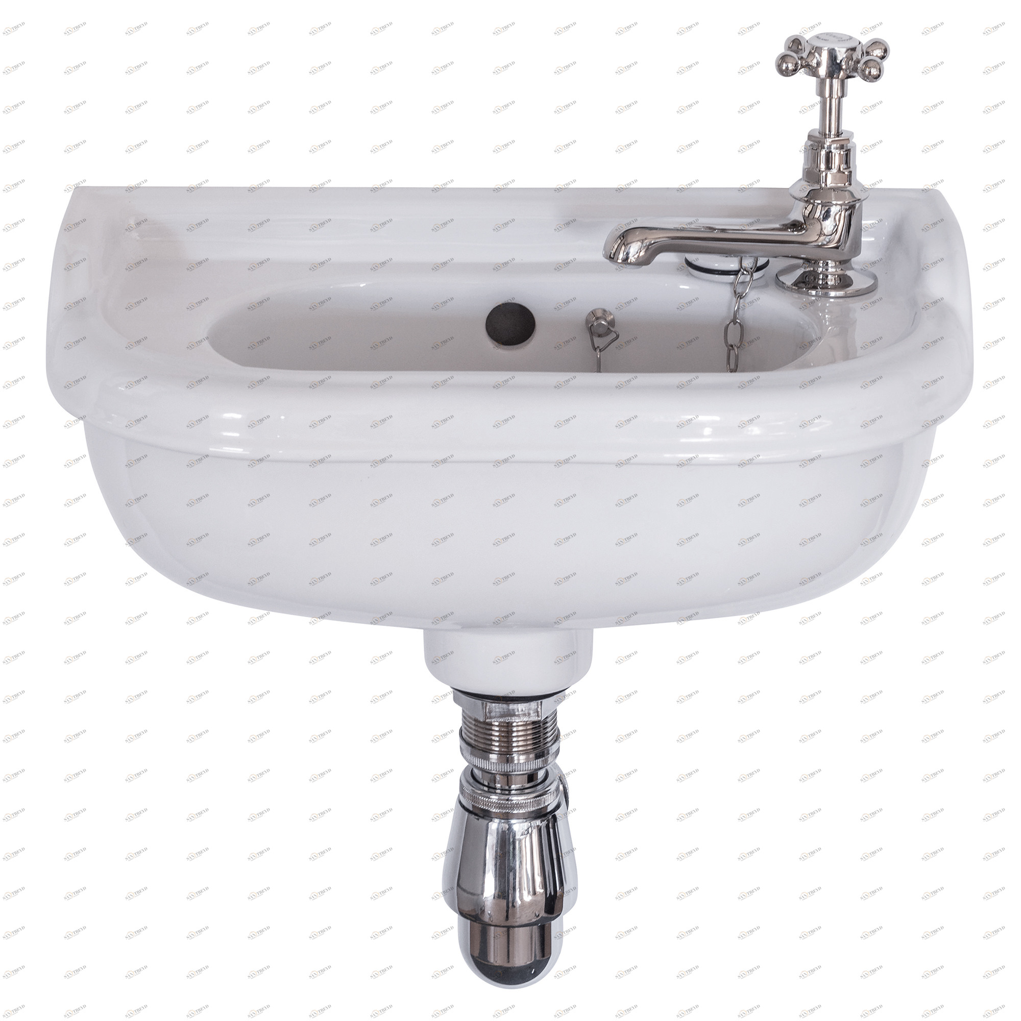 Tb-hel-080 Подвесная раковина настенная овальная Traditional Bathrooms  белая 