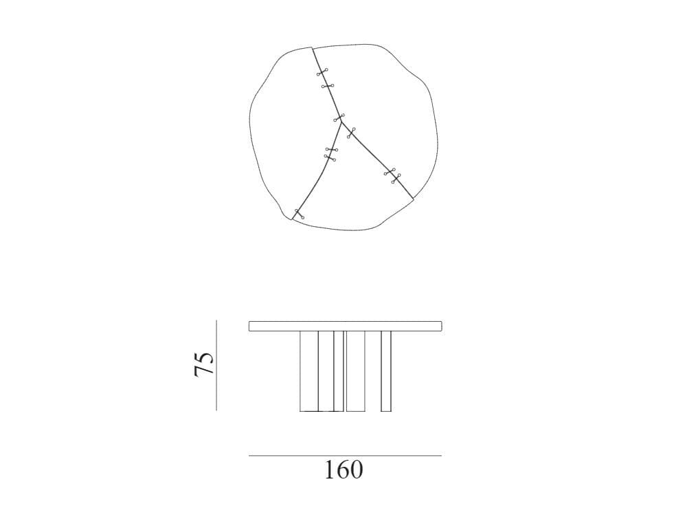 Круглый садовый стол из красного дерева Exteta 10th ARCH-00026692 - Вид №5
