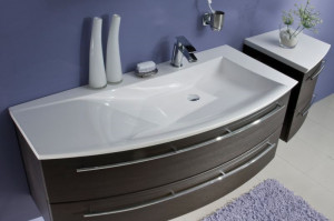 WUA361209L(755/155) Puris Crescendo, тумба под раковину 1200 мм левая, цвет черный структурный