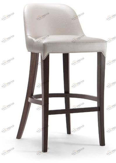 Tirolo Кожаный табурет со спинкой и подставкой для ног Alyson 048 sg