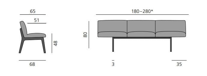 Кожаная мягкая скамья со спинкой more Sova ARCH-00104817 - Вид №4