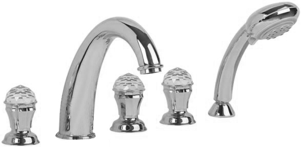 Смеситель MIGLIORE Korona ML.KRN-4780.CRDO для ванны/душа - хром/золото  - Вид №1