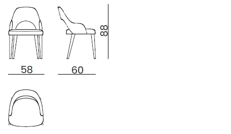 Кожаный стул с подлокотниками Bizzotto Italia Нара ARCH-00067879 - Вид №7