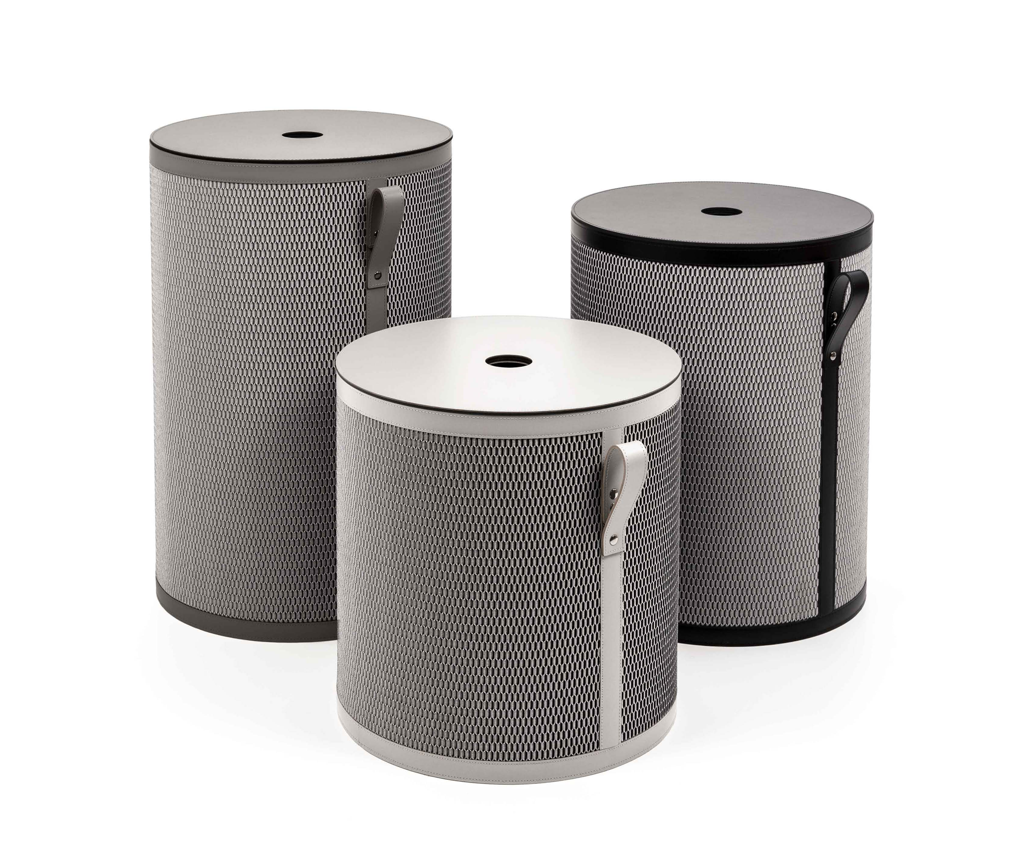 Короткая круглая корзина Nadia - Ø 45XH50 см / регенерированная кожа_camel Pinetti 00.1531.082.011 - Вид №2