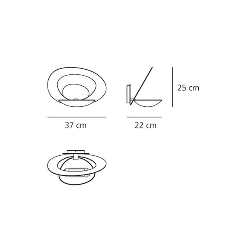 Светильник настенный золотистый Artemide 1240020A ARTEMIDE  00-3882743 Золото  - Вид №3