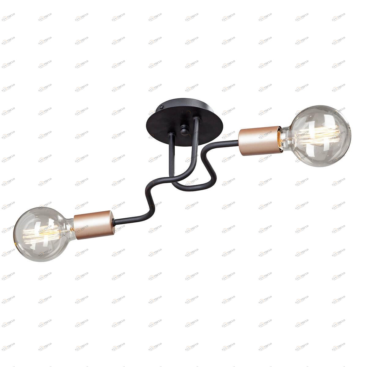 Потолочная люстра Vitaluce V4560-1/2PL VITALUCE ДИЗАЙНЕРСКИЕ 328295 Черный;коричневый 