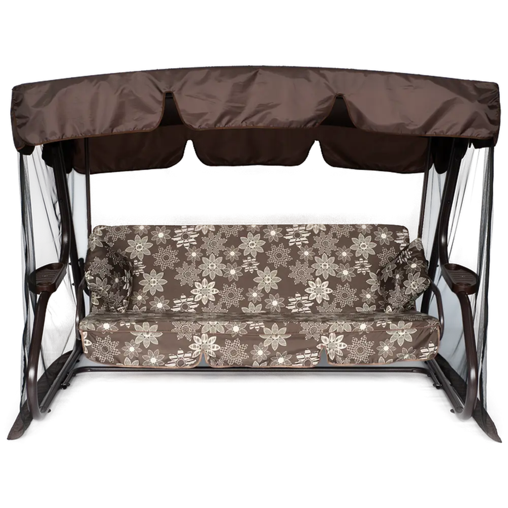 Качели садовые Greengard Аликанте 3-х местные (до 320 кг) коричневый/бежевый STLM-2195204 - Вид №2