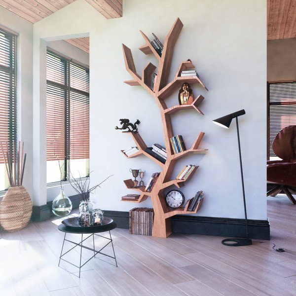 Стеллаж деревянный дизайнерский дуб "Дерево" от Odingeniy ODINGENIY СТЕЛЛАЖИ "ДЕРЕВО" 178375 Бежевый  - Вид №1