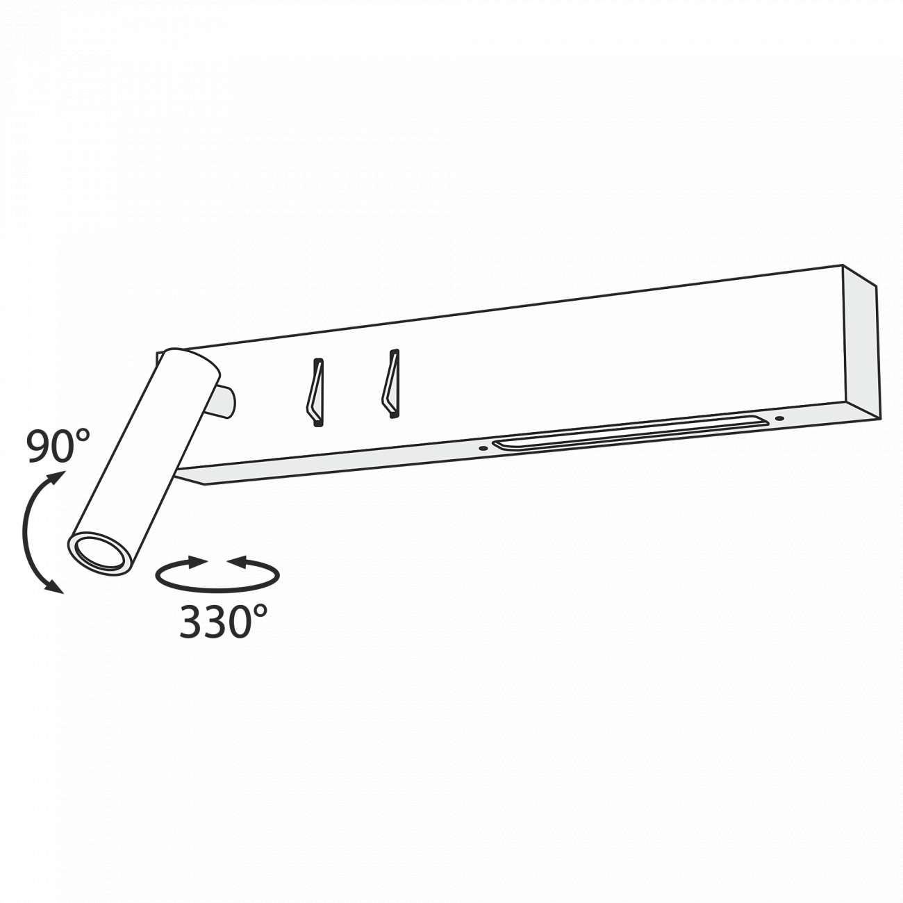 Бра настенное белое Comodo C031WL-L8W3K TECHNICAL CEILING & WALL 00-3957392 Белый  - Вид №1