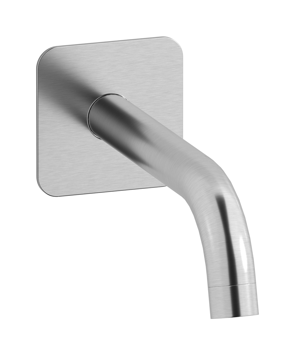 Длинный настенный излив для ванны WE ARE IB id328ss_22 Brushed Nickel Industria