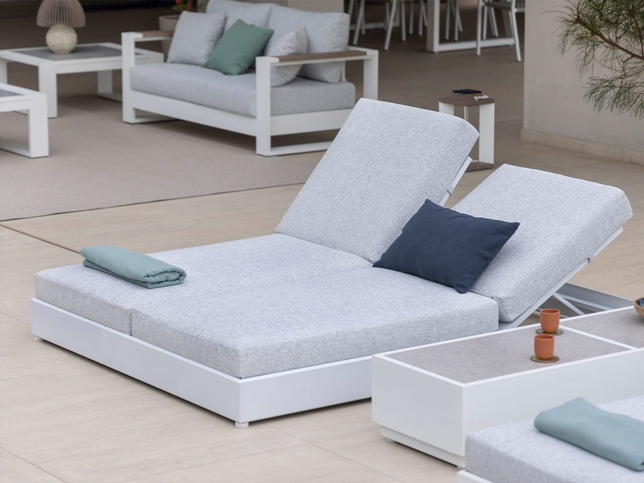 Тканевая двуспальная кровать с откидывающейся спинкой Les Jardins® ранчо ARCH-00030122 - Вид №2