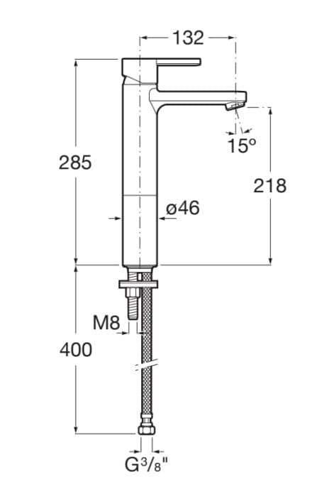 Высокий смеситель для раковины без слива Roca Naia ARCH-00047473 - Вид №3