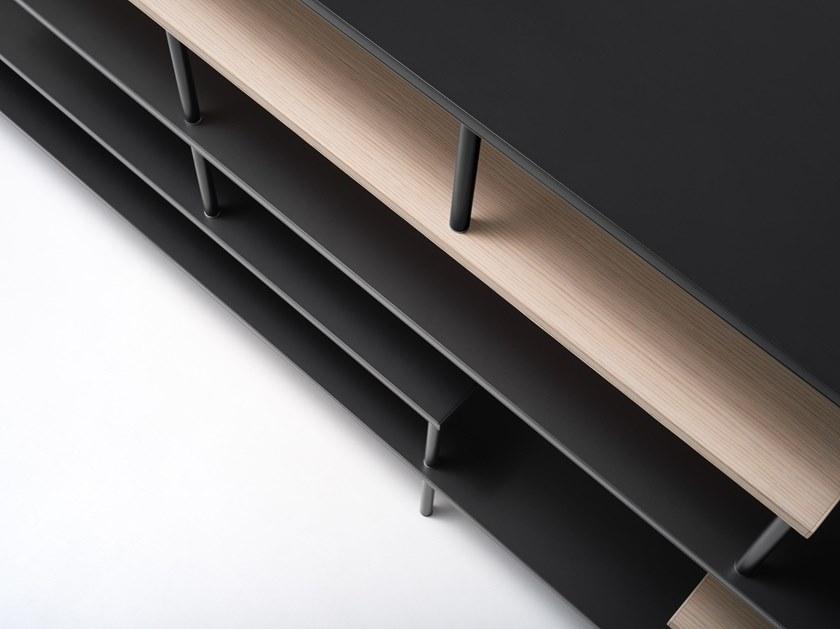 MDF Italia Открытый самонесущий двухсторонний книжный шкаф из алюминия и дерева sun-id-1403632 - Вид №6