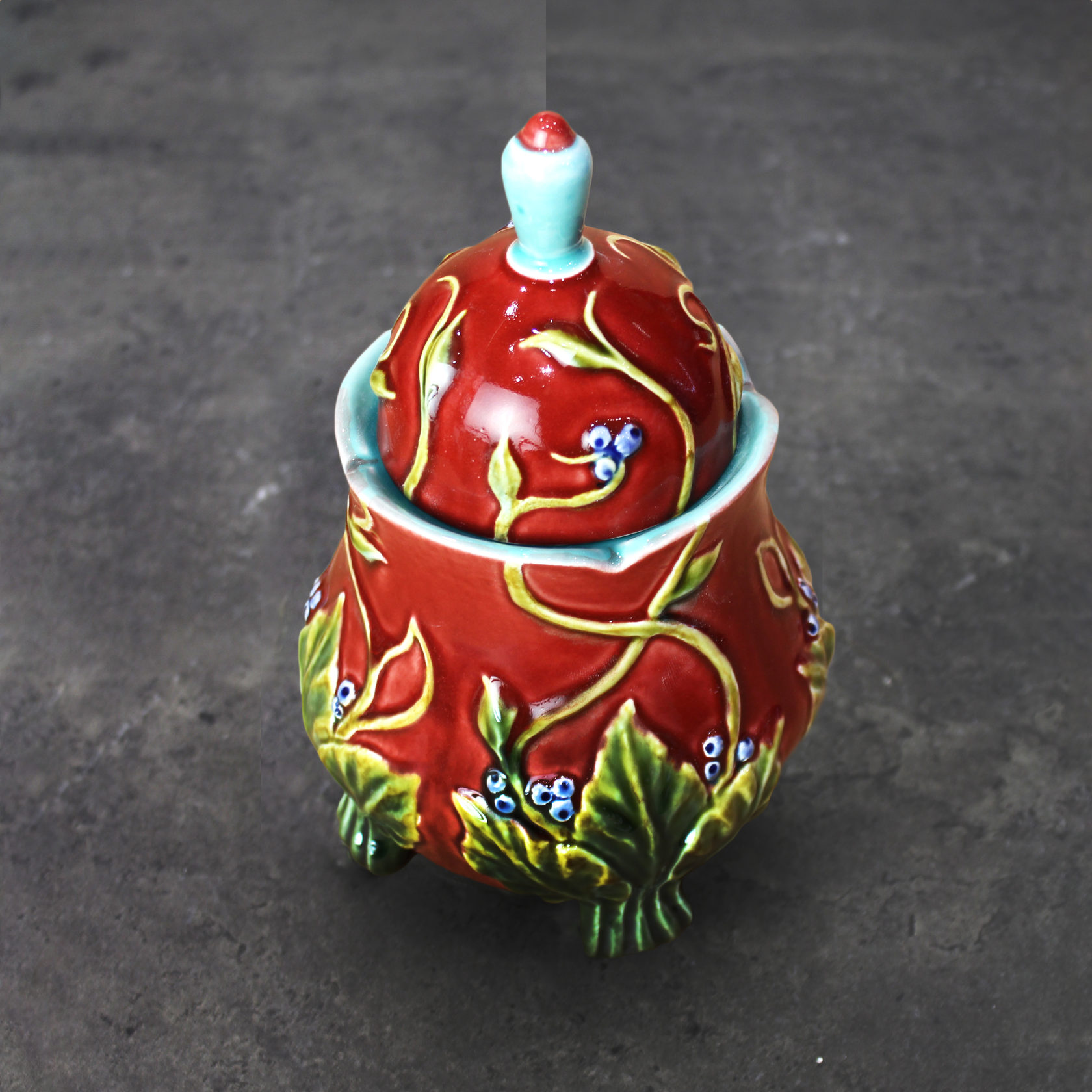 Сахарница «Летний луг» Голубой/Желтый PROVANSFAIENCE  - Вид №4