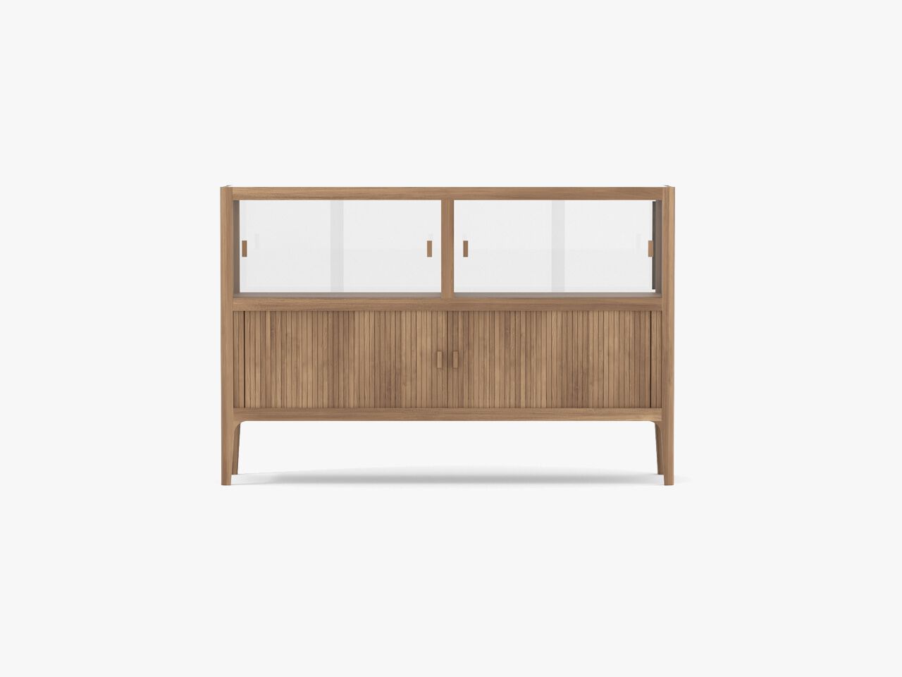 Шкаф из дерева и стекла с раздвижными дверями Air Division Perry ARCH-00000877 - Вид №2
