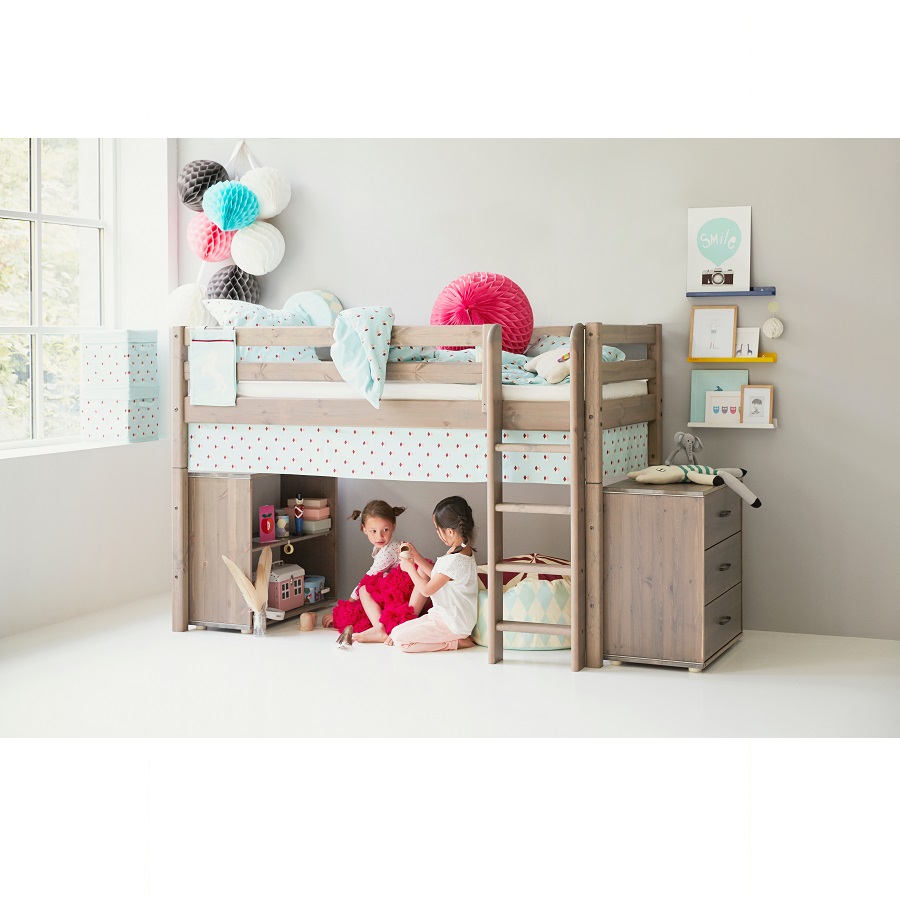 Кровать Flexa Classic с прямой лестницей, белая, 200 см 9010110201 - Вид №3