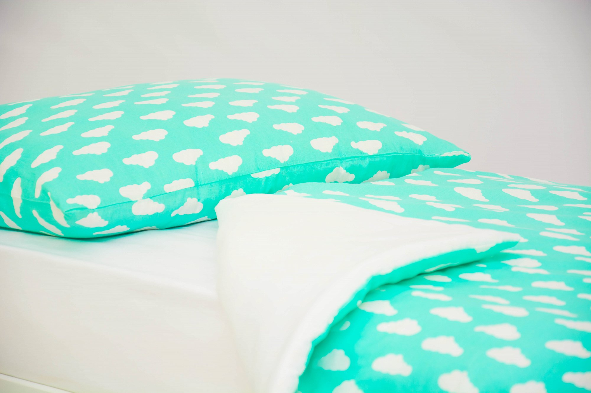 Детское постельное белье "Облака", мятный фон БЕЛЬМАРКО  327418 Голубой Santreyd  - Вид №2