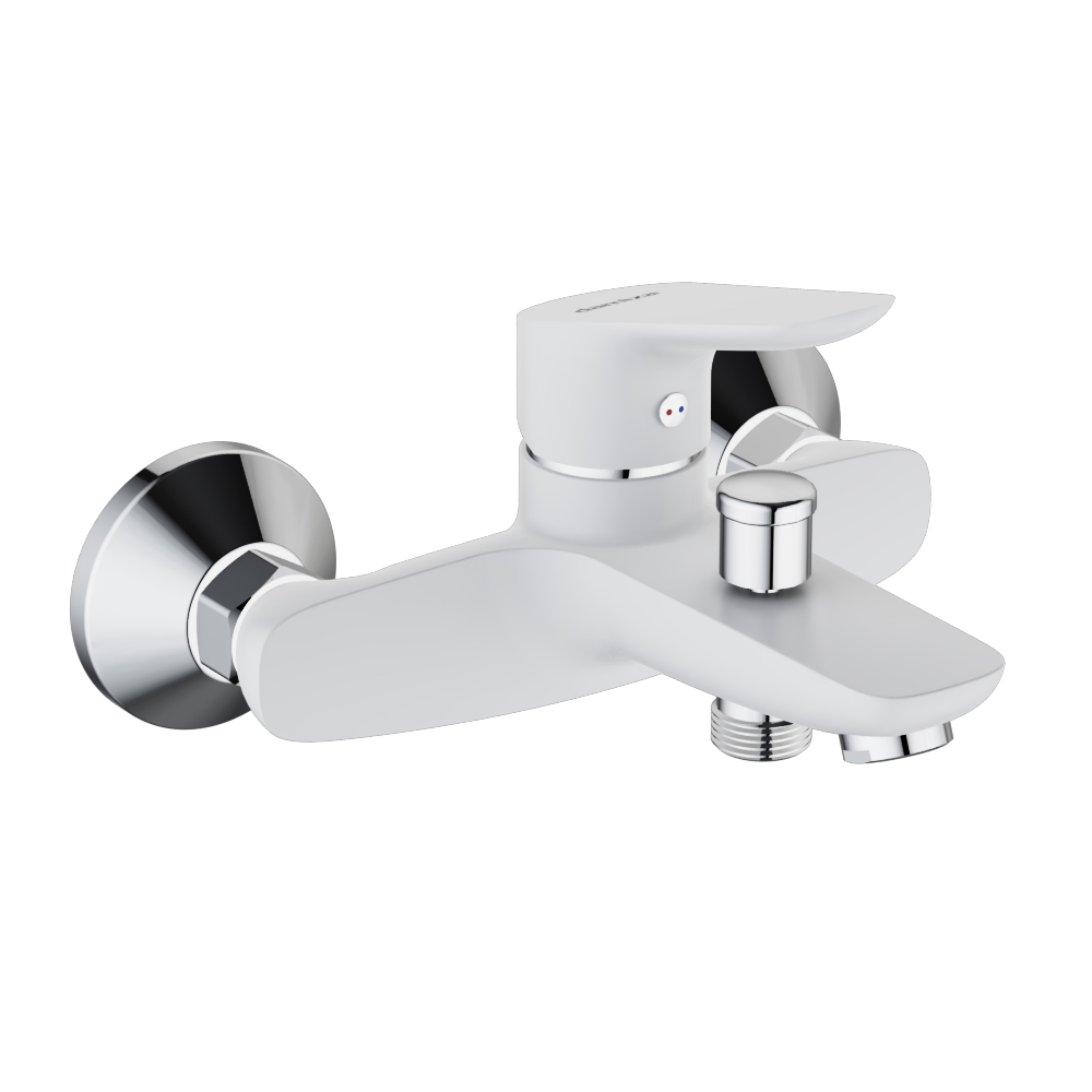 771000200 смеситель для ванны/душа белый Damixa Origin Bit  - Вид №2