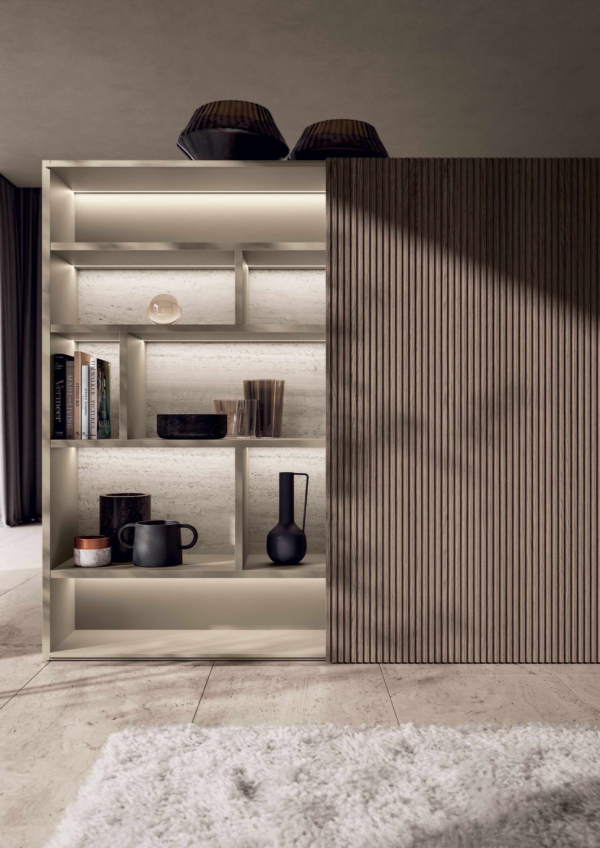 Деревянный секционный книжный шкаф с подставкой для телевизора Kico Living Systems ARCH-00075542 - Вид №9