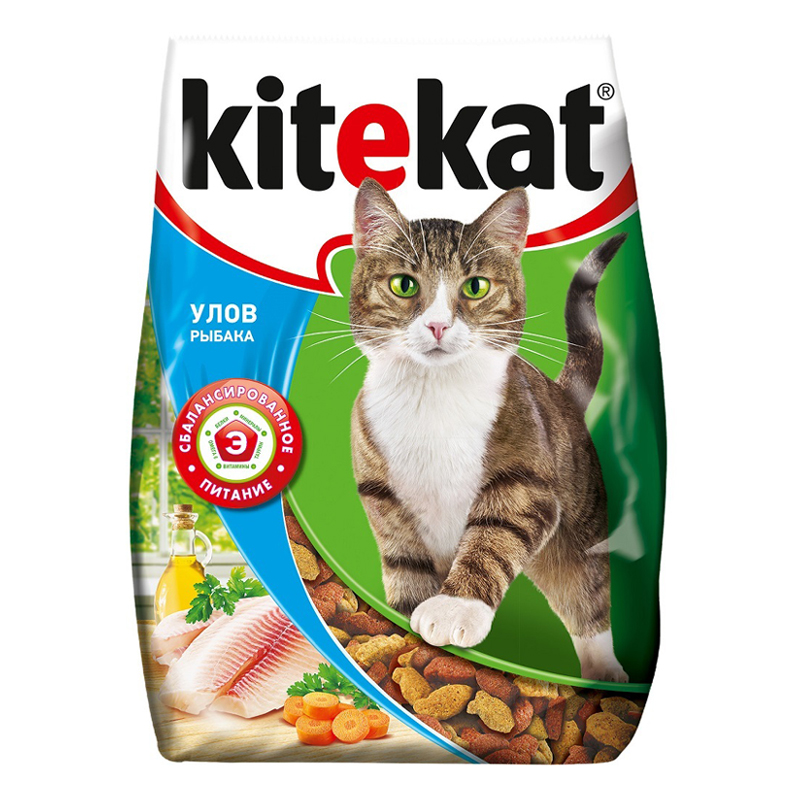 ПР0051331 Корм для кошек Улов рыбака сух. 350г Kitekat 