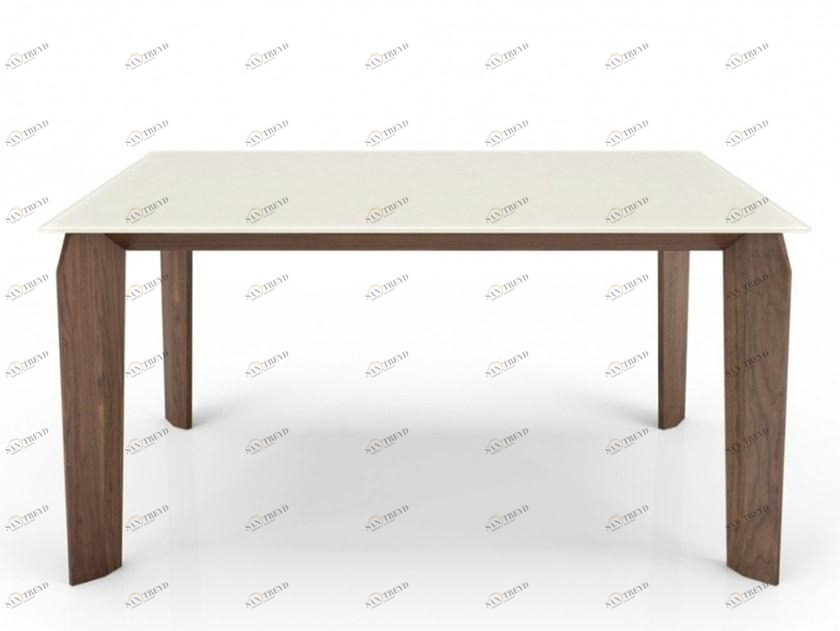 Huppé Прямоугольный стол из орехового дерева со стеклянной столешницей Magnolia 5088c HUPPE