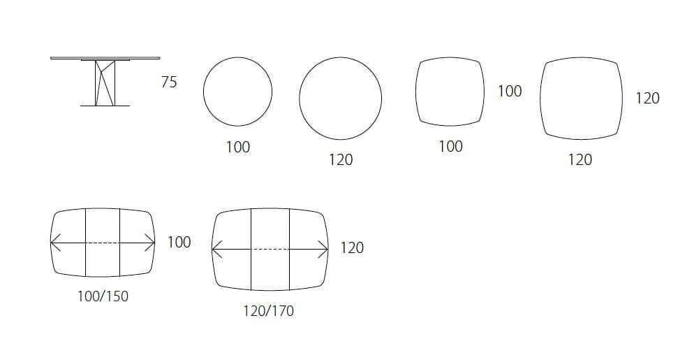 Квадратный металлический обеденный стол с керамической столешницей RIFLESSI Sabino ARCH-00103931 - Вид №2