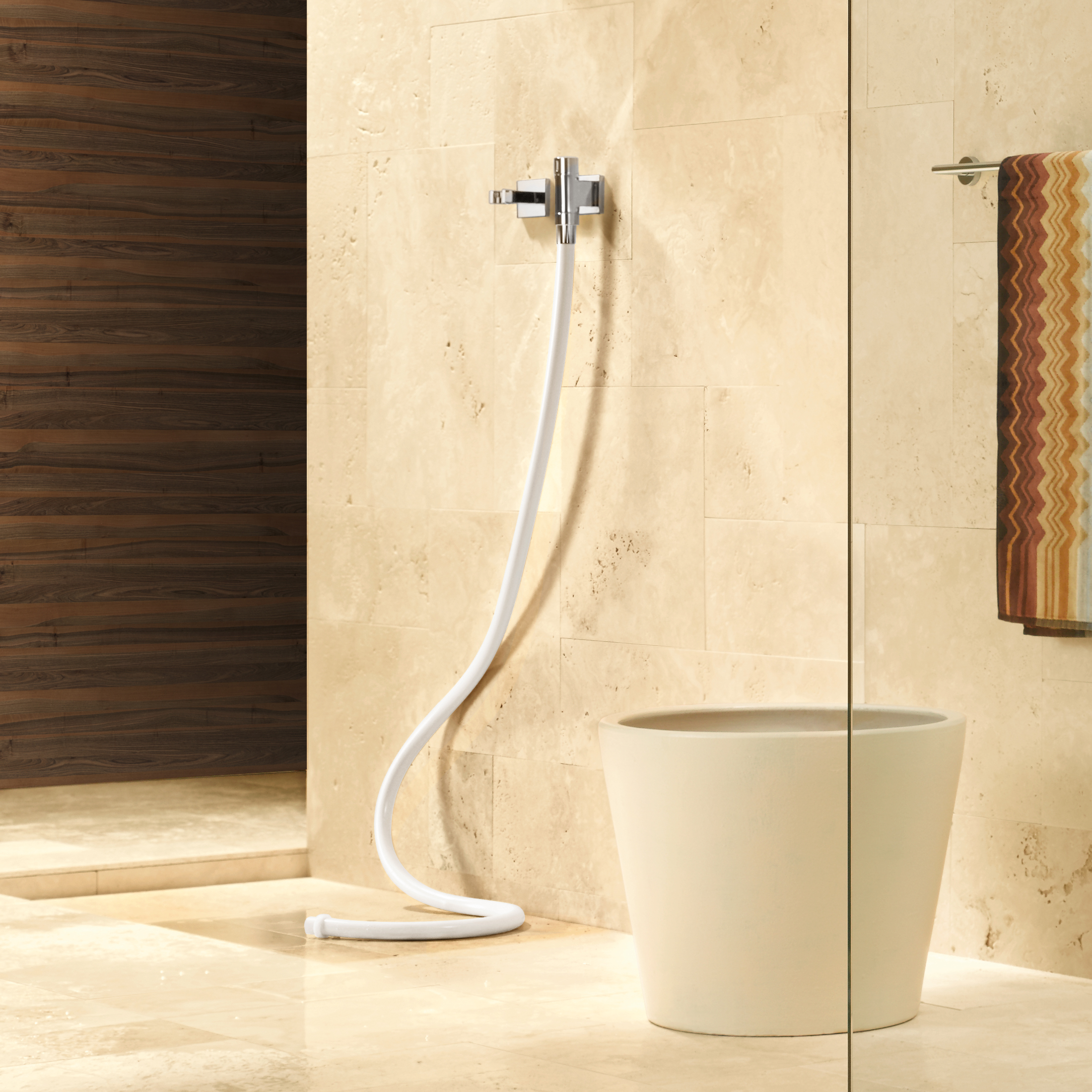 WATER TUBE Настенное колено Кнайпа с держателем шланга и отдельными розетками - Хром DornBracht 27821979-00 - Вид №1