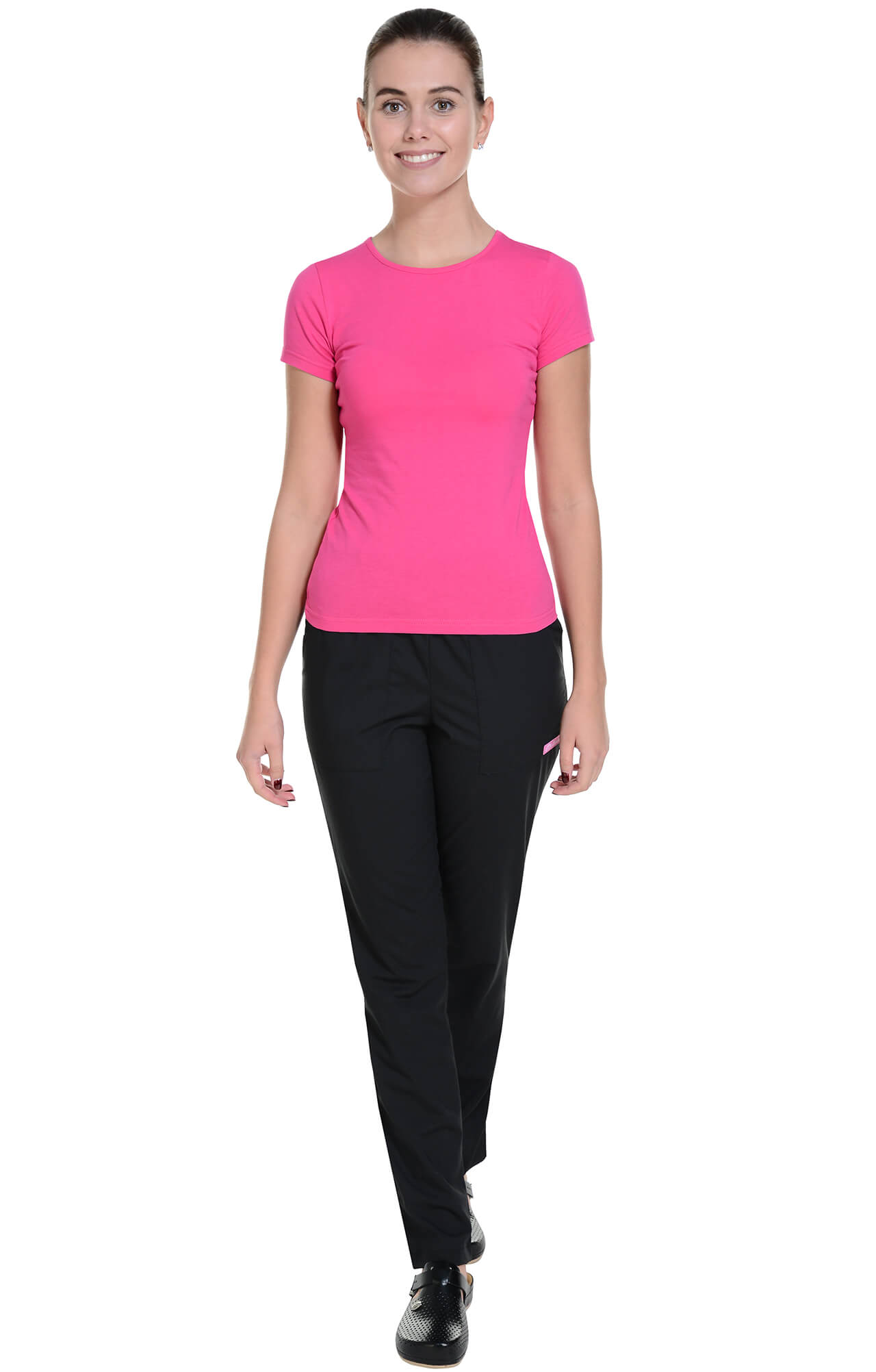 62124 Футболка женская розовая LUXE  Одежда для официантов  размер S  - Вид №4